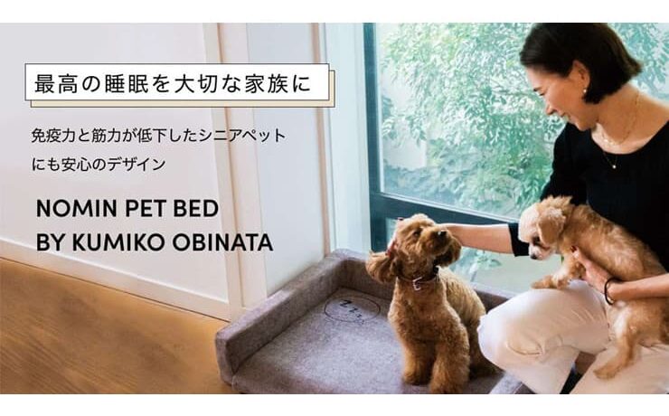 免疫力と筋力が低下したシニアのペットにも安心なペットベッド「NOMIN PET BED」 ドッグパッド取材